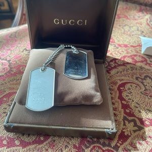 Authentic Unisex Gucci Dogtag Necklace